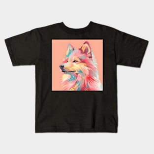 Retro Finnish Spitz: Pastel Pup Revival Kids T-Shirt